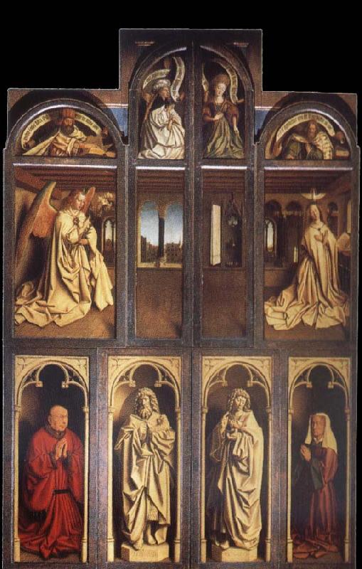 Jan Van Eyck The Ghent altar piece voltooid oil painting image